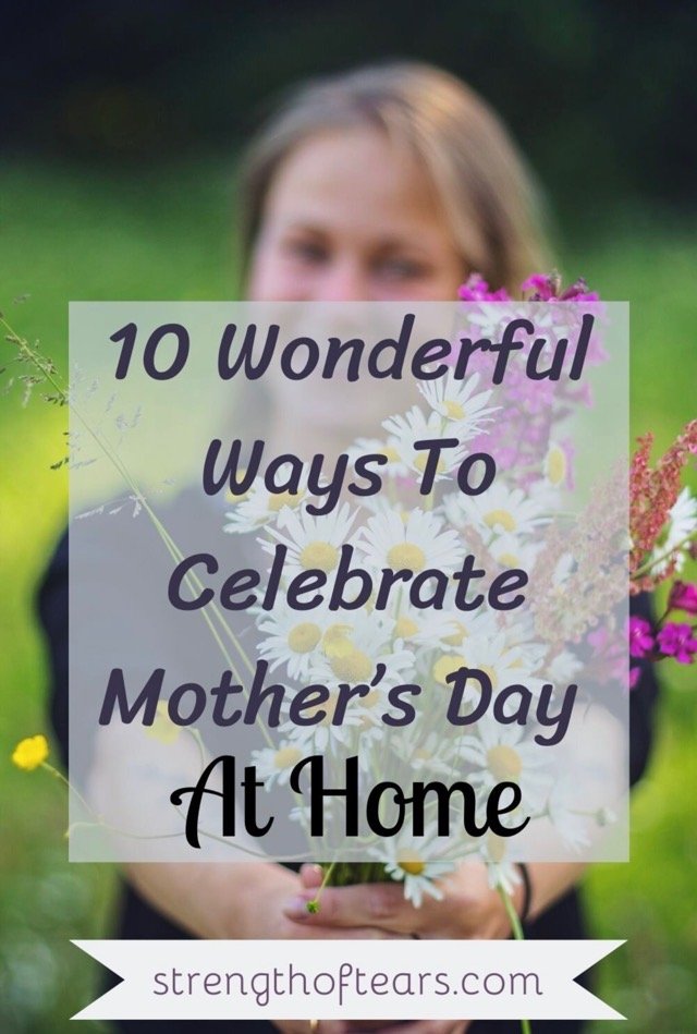 a white woman holds tulips to celebrate mother's day