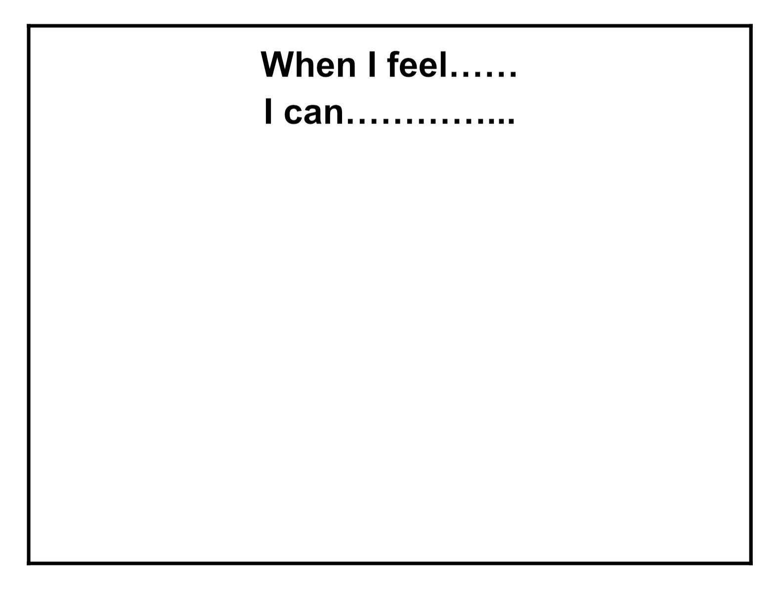 Emotions self regulation coping card template.Print onto a postcard or A5 sized card and fill in the blanks with your child so they get another chance to talk about it. If your child is young you can use feeling emojis so they don’t need to read. Ad…
